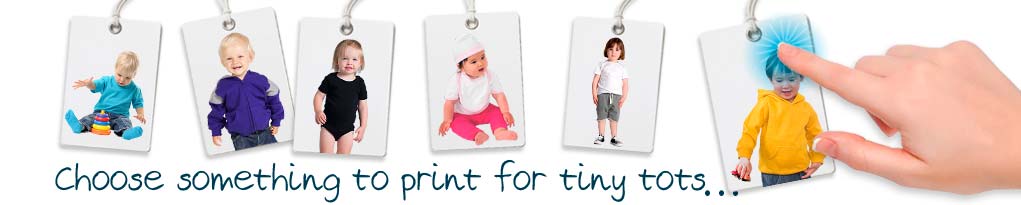 design your own toddlers and babies custom printed tees, tanks, hoodies and singlets.