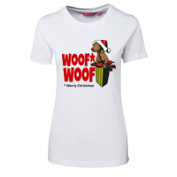 Woof Woof Christmas Womens T-Shirt