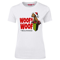 Woof Woof Christmas Womens T-Shirt