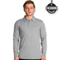 Chad Mens Long Sleeve Polo (S–2XL) by AS Colour